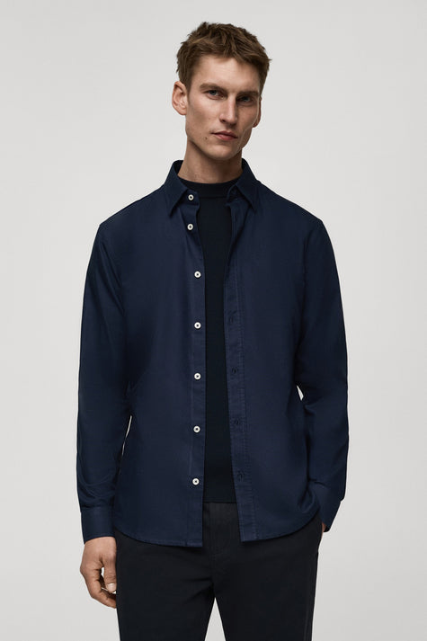 Chemise (manches longues) Bleu - Mango