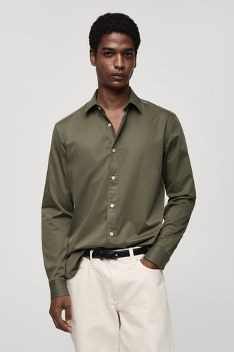 Chemise à manches longues - brun - MANGO