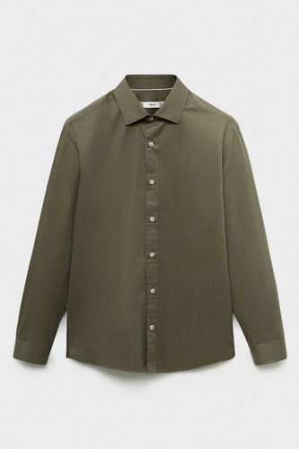 Chemise à manches longues - brun - MANGO