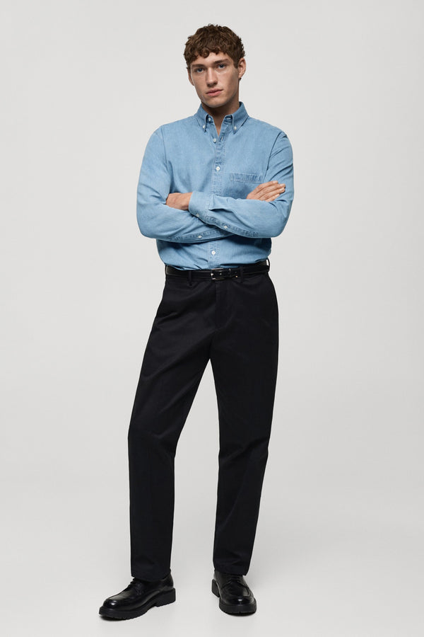 Chemise en jean Bleu - Mango