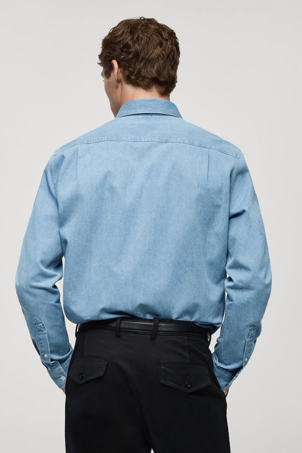 Chemise en jean Bleu - Mango
