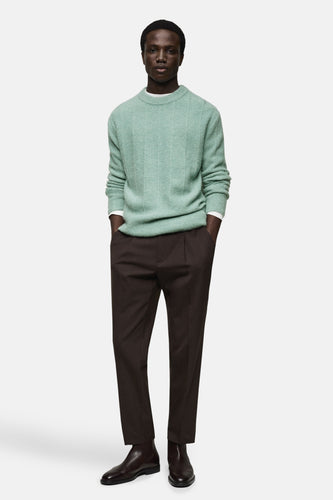 Pull à col rond - bleu - MANGO