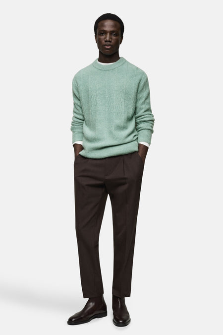 Pull col O Turquoise - Mango