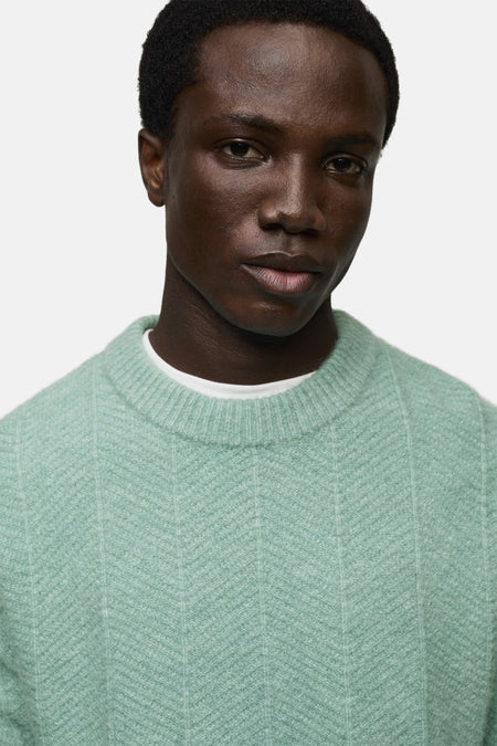 Pull col O Turquoise - Mango