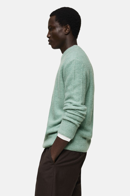 Pull col O Turquoise - Mango