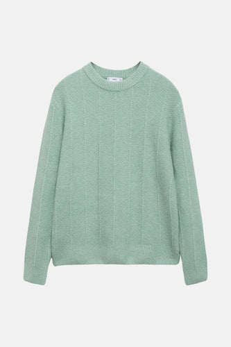 Pull à col rond - bleu - MANGO