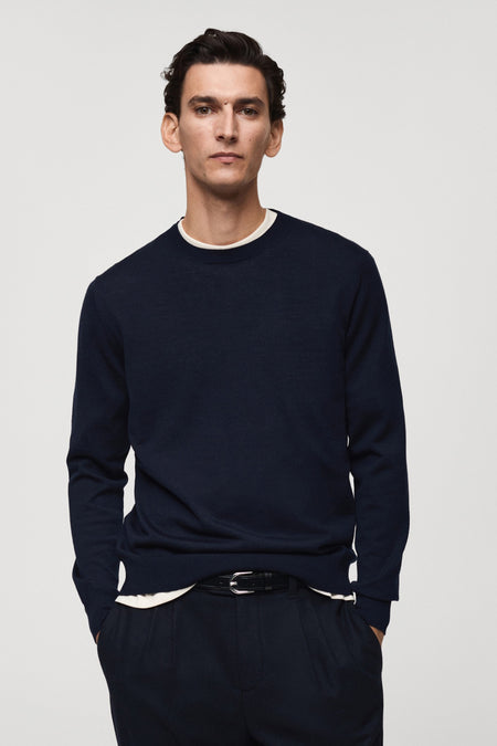 Pull col O bleu - Mango