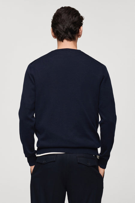 Pull col O bleu - Mango
