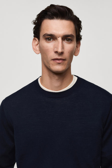 Pull col O bleu - Mango