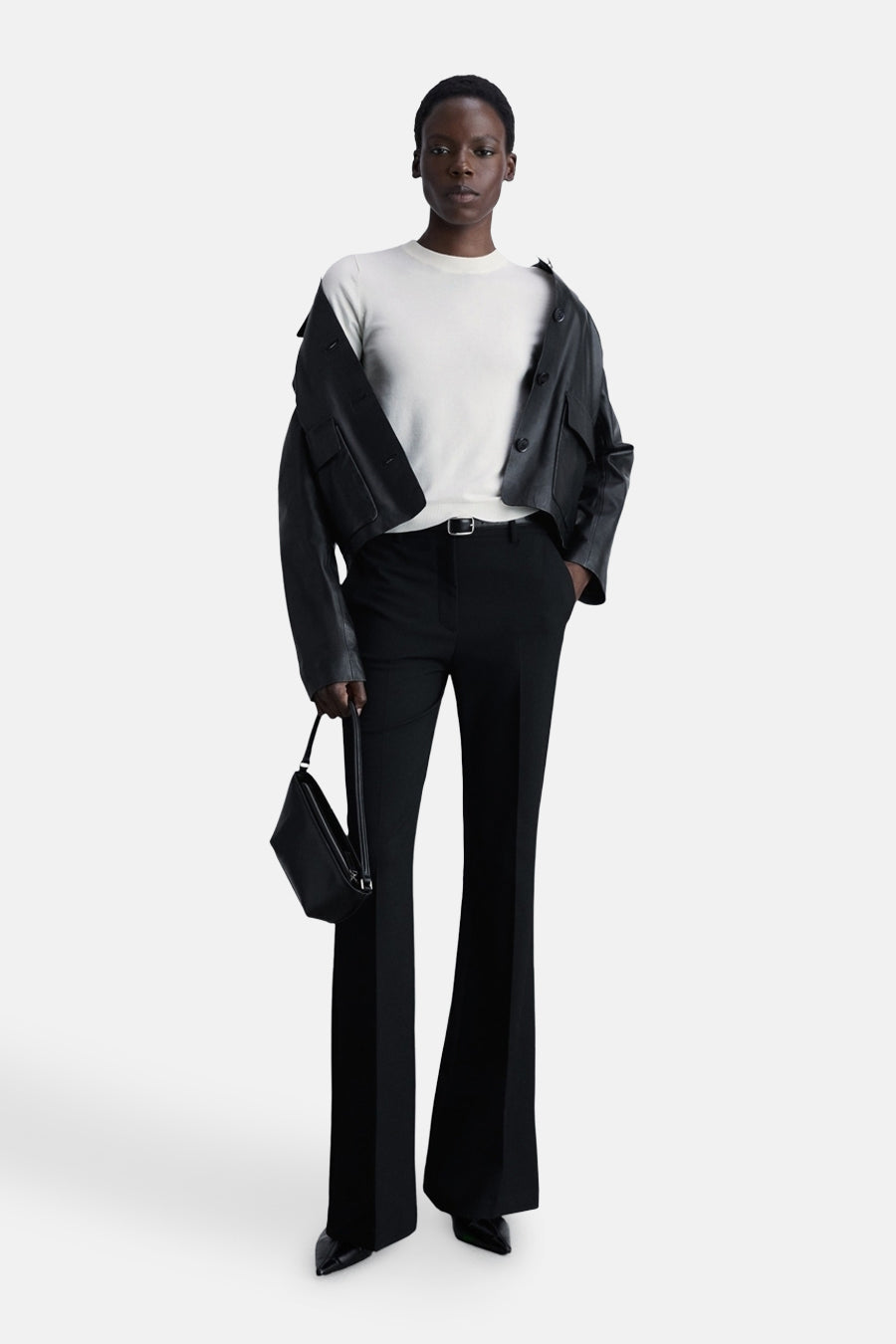 Pull à col rond - blanc - MANGO