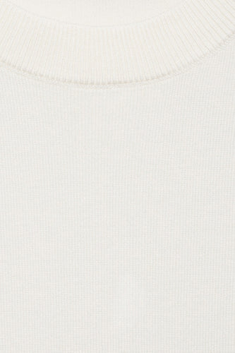 Pull à col rond - blanc - MANGO