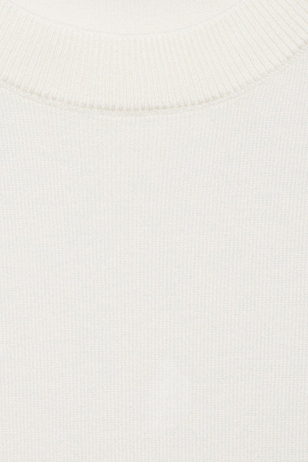 Pull à col rond - blanc