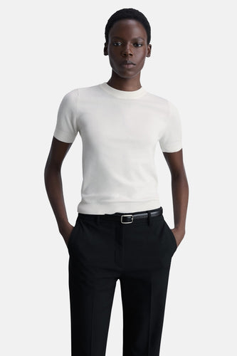 Pull à col rond - blanc - MANGO