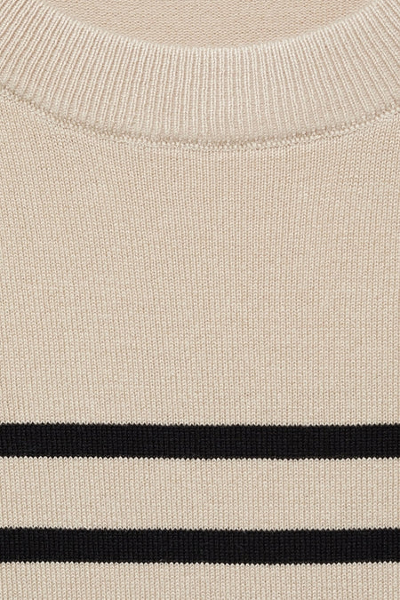 Pull à col rond - Beige
