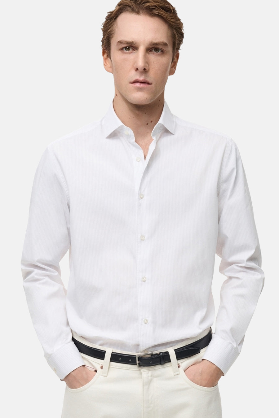 Chemise à manches longues - blanc - MANGO