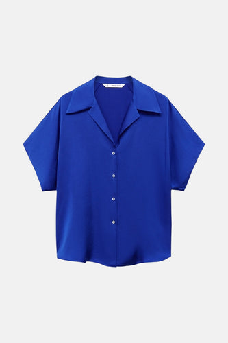 Chemise à manches courtes - bleu - MANGO