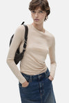 Top uni manche longue Brun - Mango