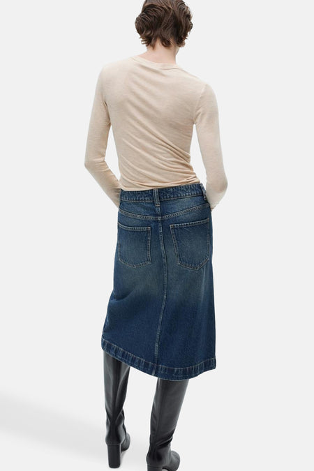 Top uni manche longue Brun - Mango