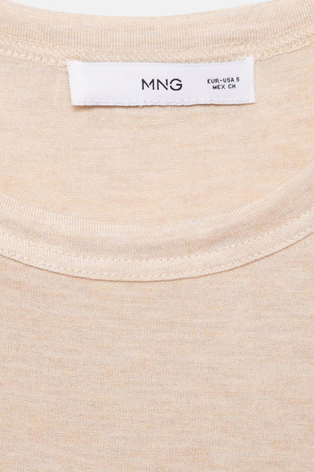 Top uni manche longue Brun - Mango