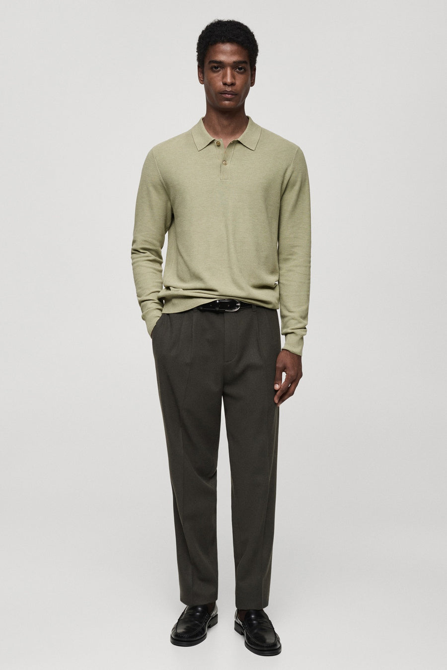 Pull à col rond - vert - MANGO