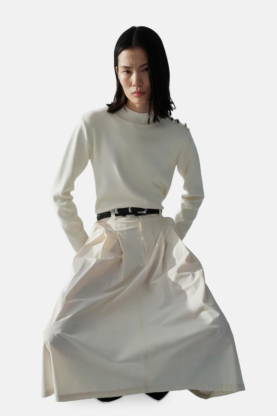 Pull à col rond - Écru - MANGO