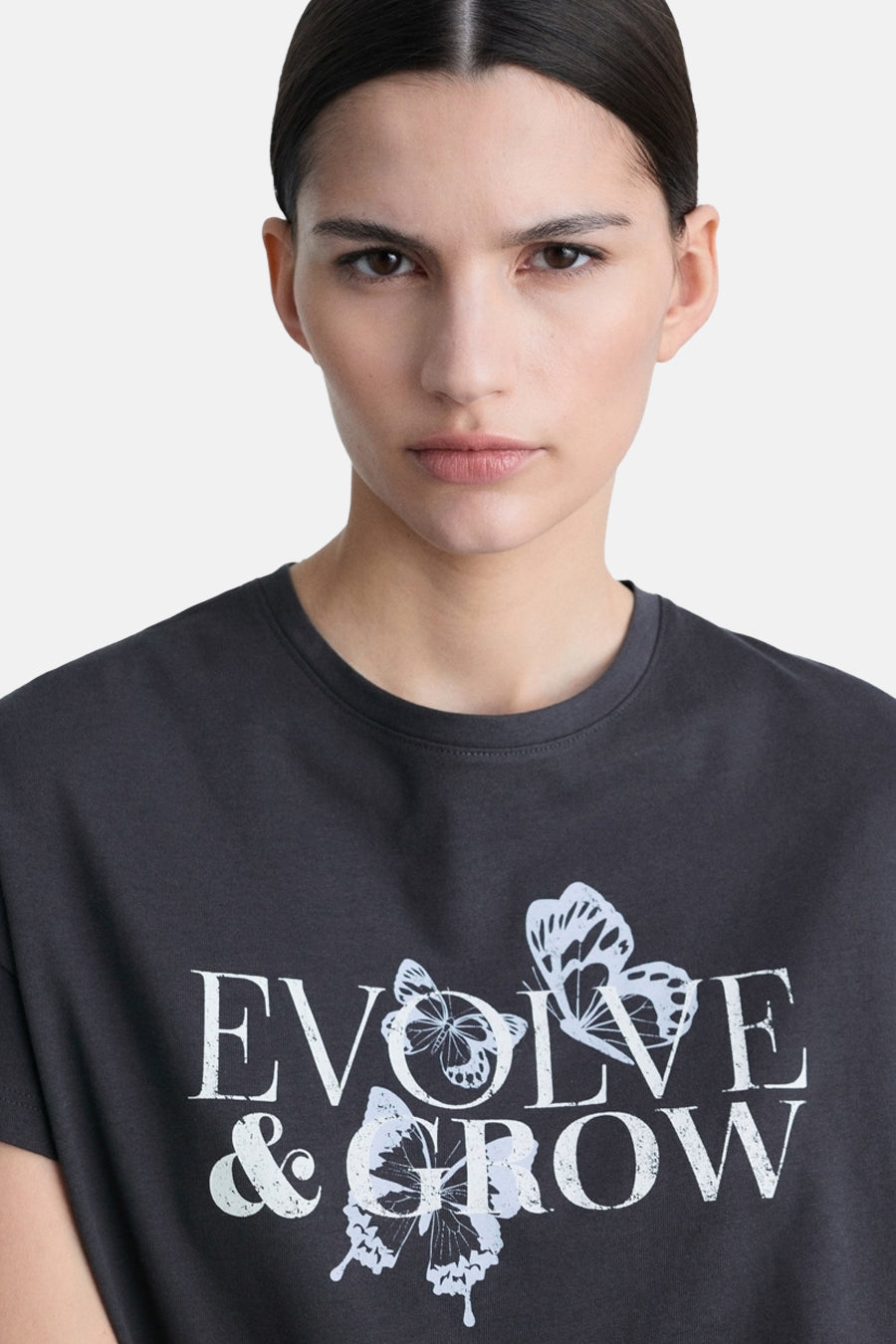 T-shirt à manches courtes - gris - MANGO