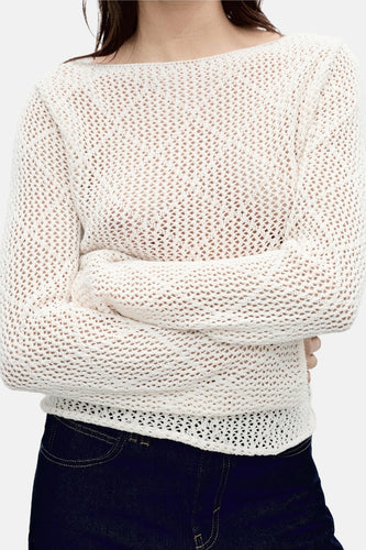 Pull à col rond - écru - MANGO