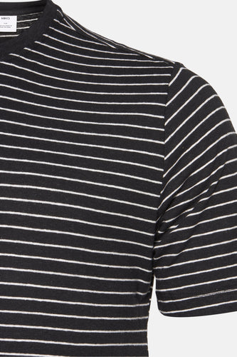 T-shirt à manches courtes - Noir - MANGO