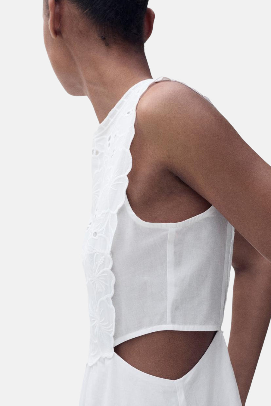 	Dames tops kleed zonder mouw Blanc - MANGO