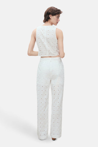 Pantalon - blanc - MANGO