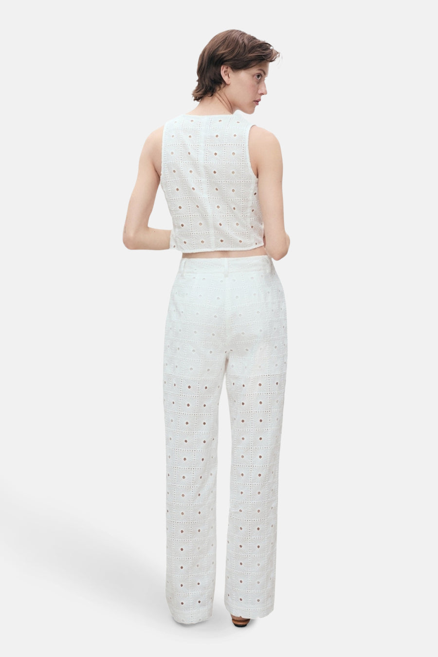 Pantalon - blanc - MANGO
