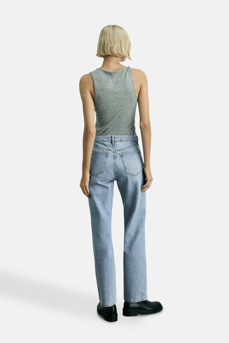 Jeans straight Light blue denim - MANGO