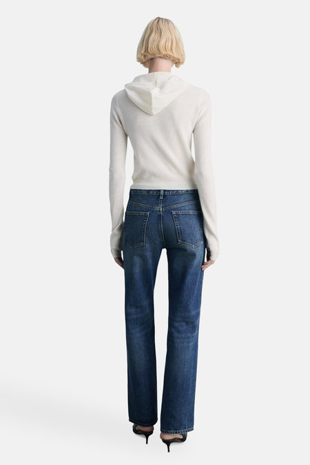Jeans straight Dark blue denim - Mango