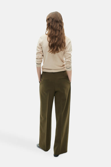 Pull à col en V - beige