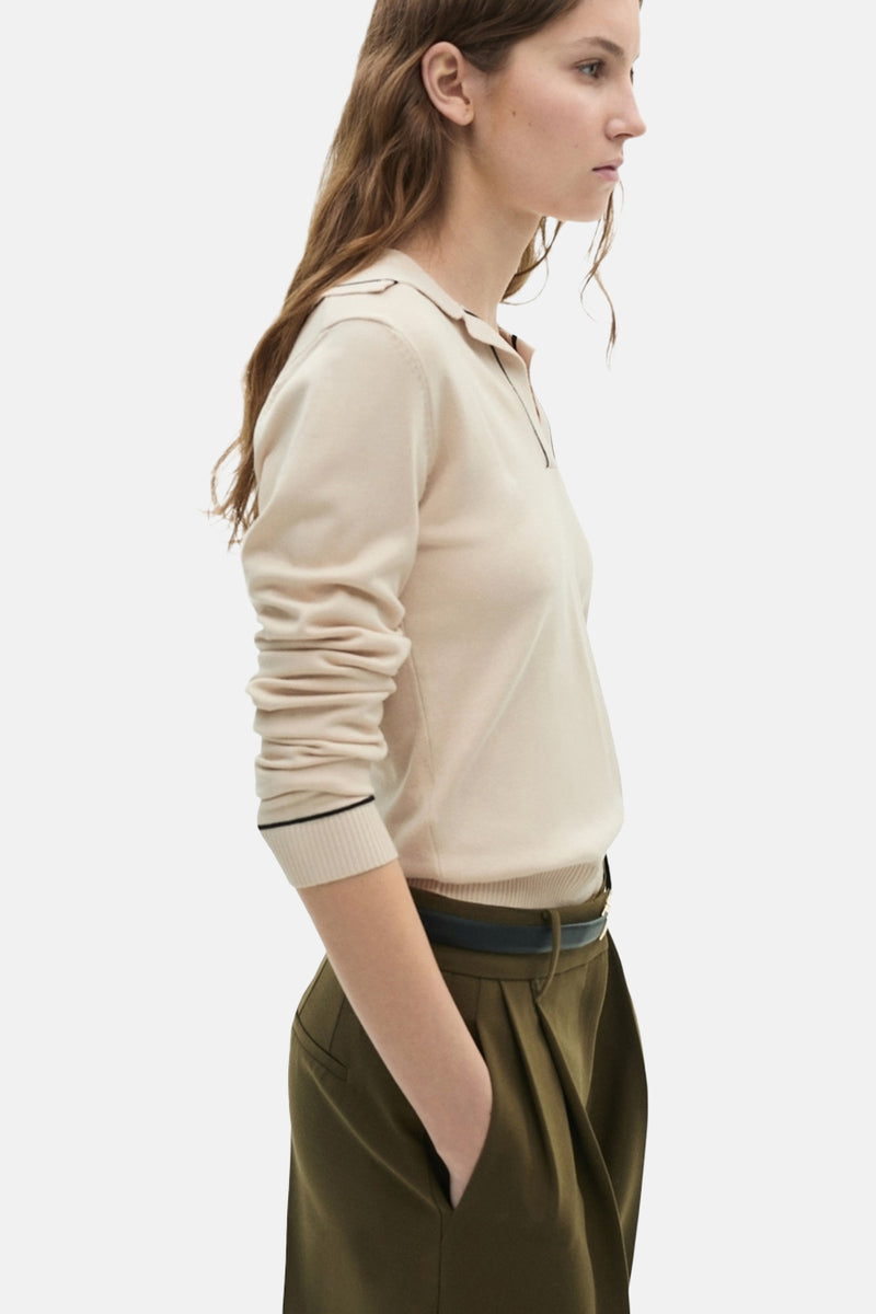 Pull col V Beige - Mango