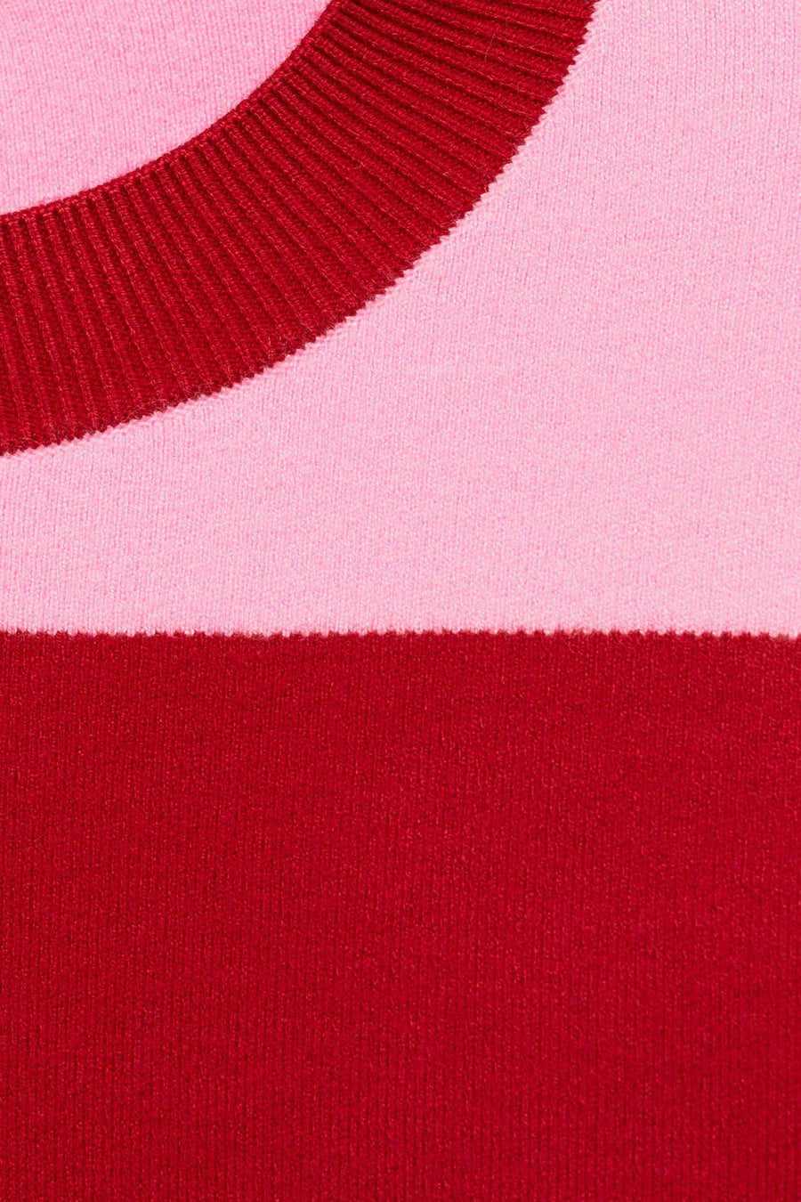 Pull à col rond - rouge