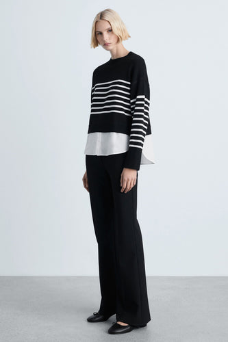 Pull à col rond - Noir - MANGO