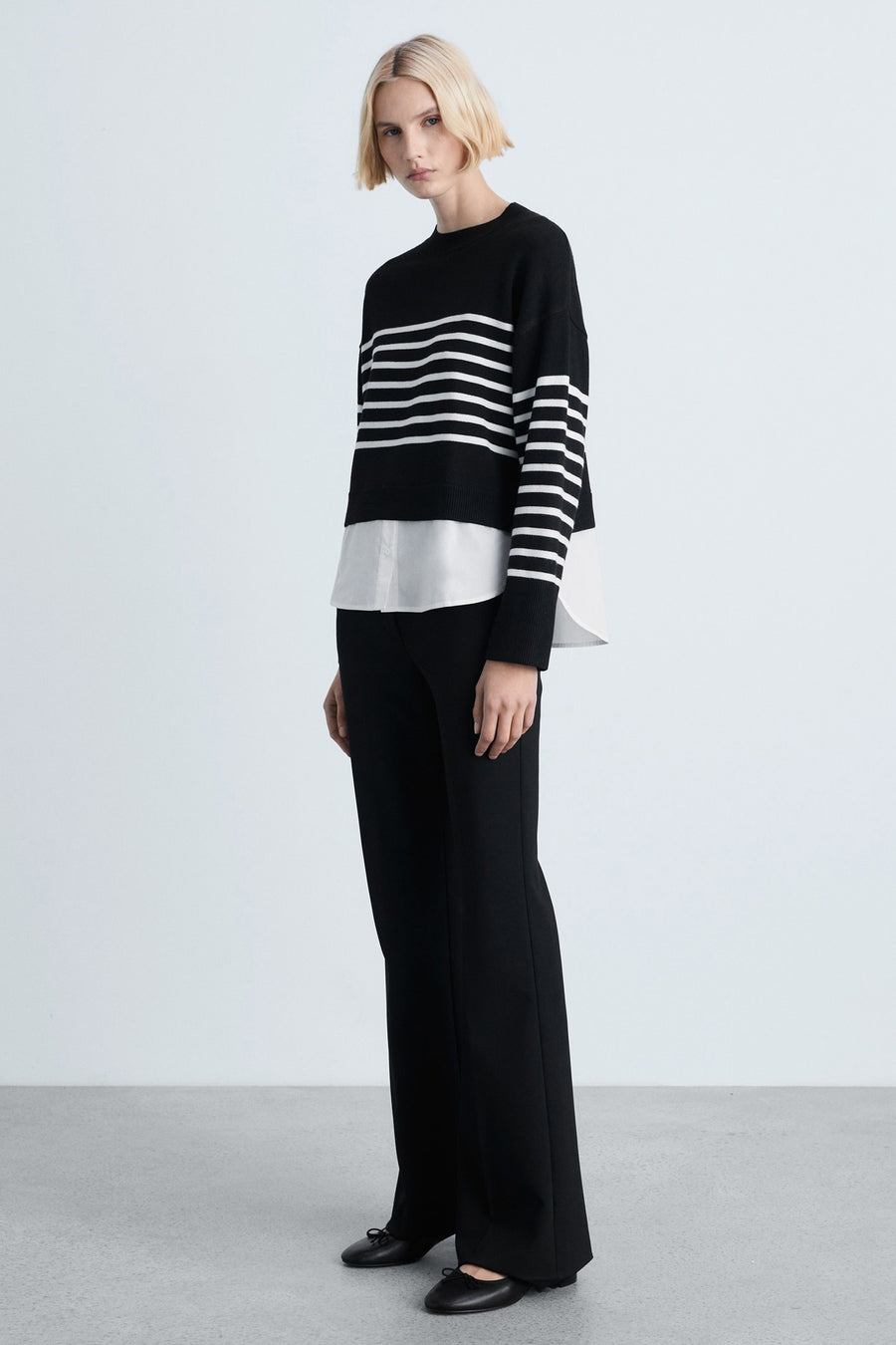 Pull à col rond - Noir - MANGO