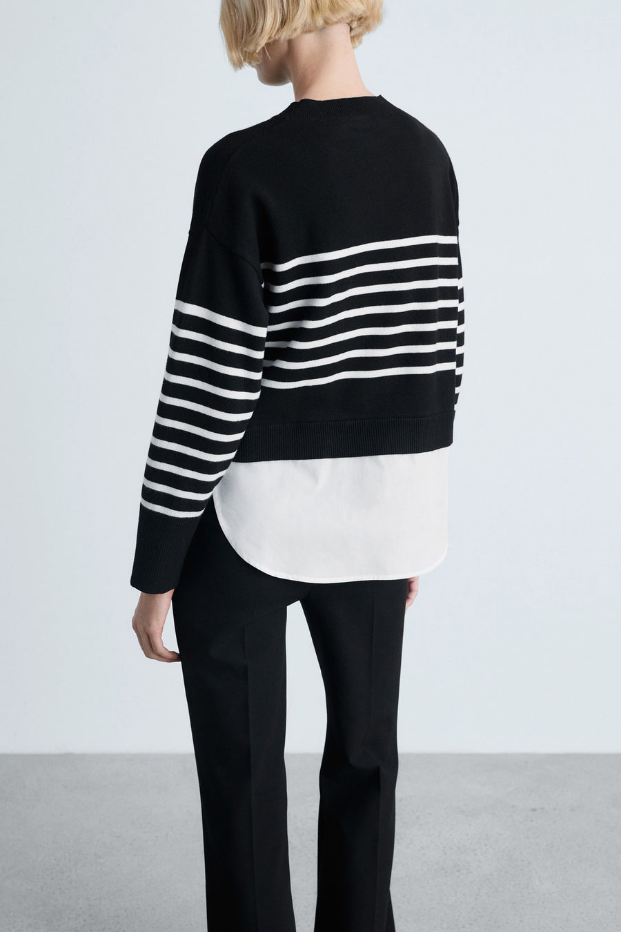 Pull à col rond - Noir - MANGO