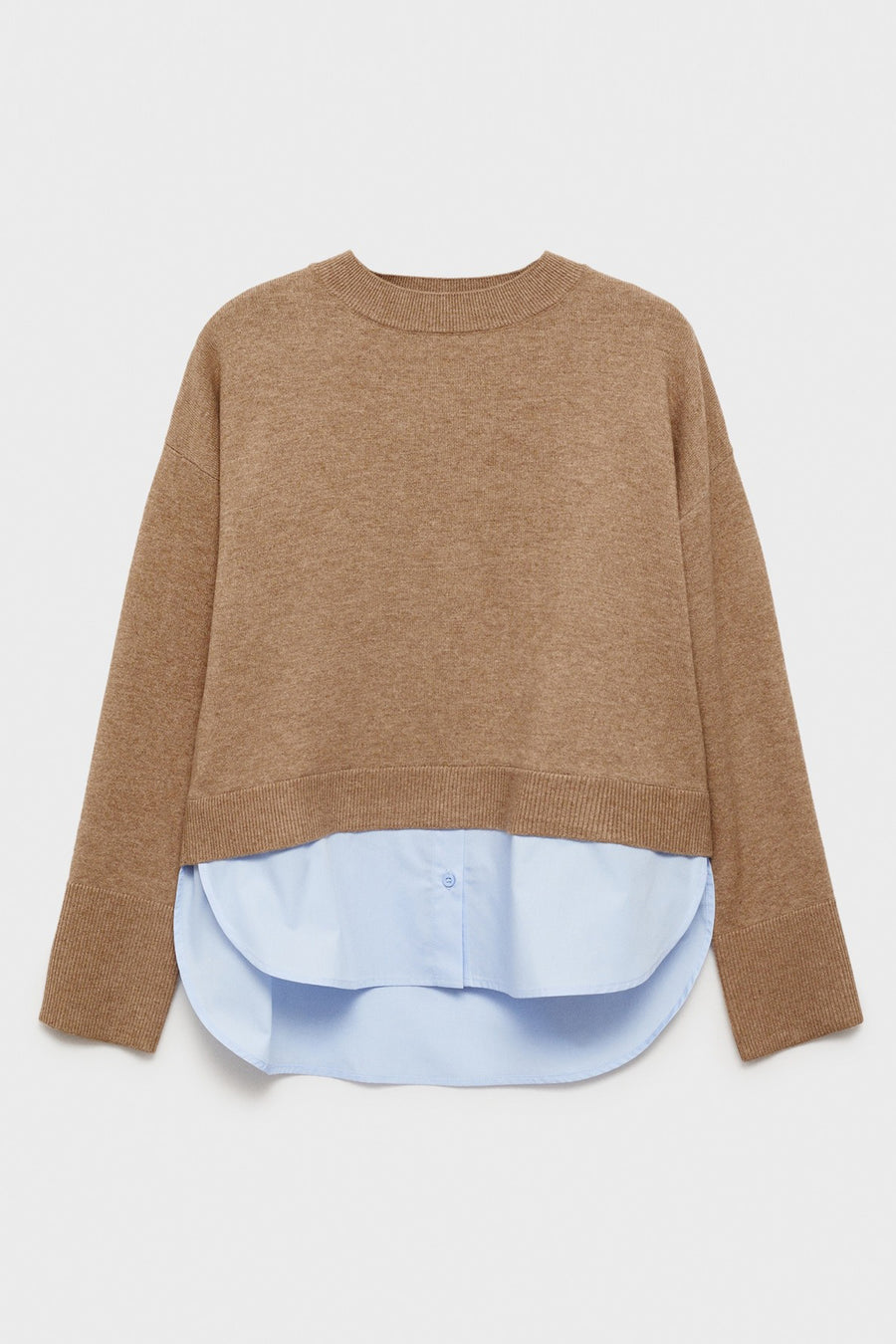 Pull à col rond - brun - MANGO