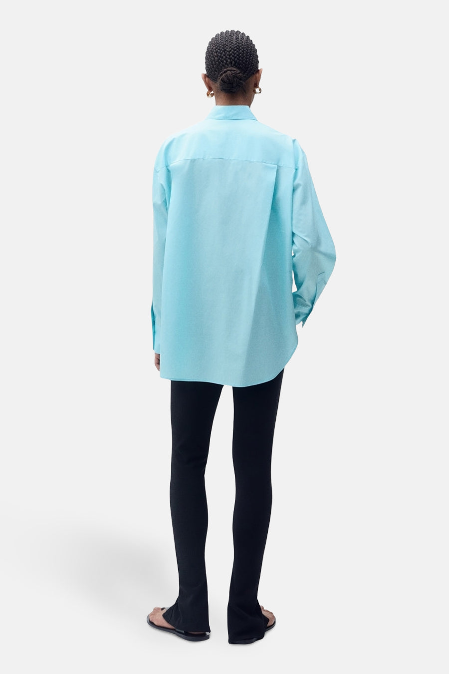 Chemise à manches longues - bleu - MANGO - 3