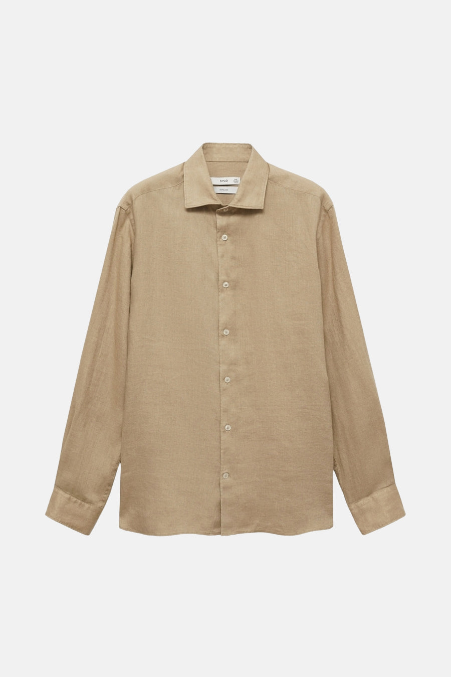 Chemise à manches longues - Beige - MANGO