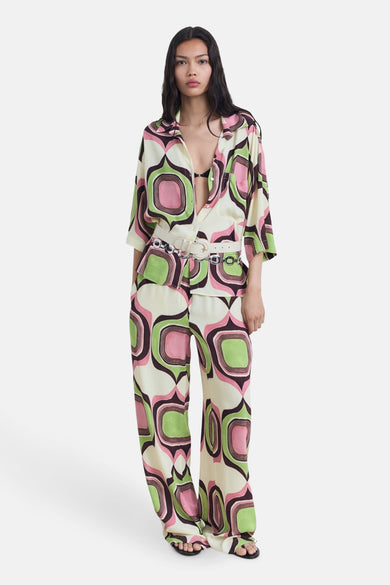 Blouse à manches courtes - Multicolore