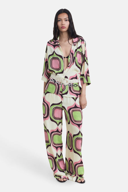 Blouse à manches courtes - Multicolore