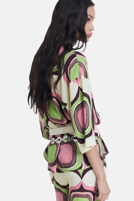 Blouse à manches courtes - Multicolore