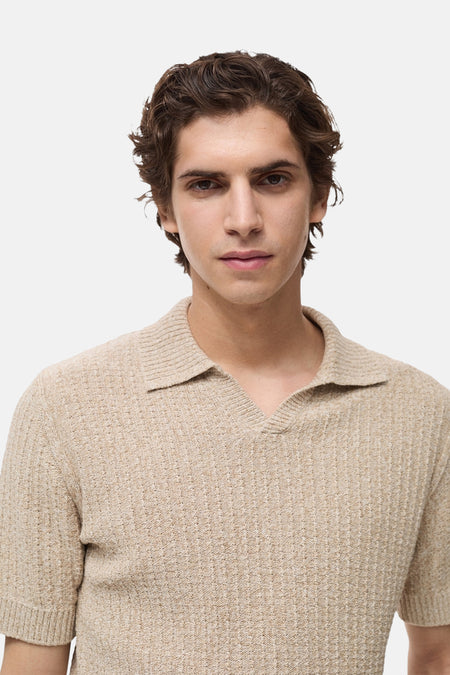 Polo à manches courtes - beige