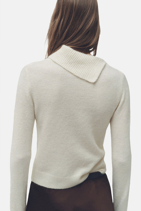Pull à col roulé - Écru