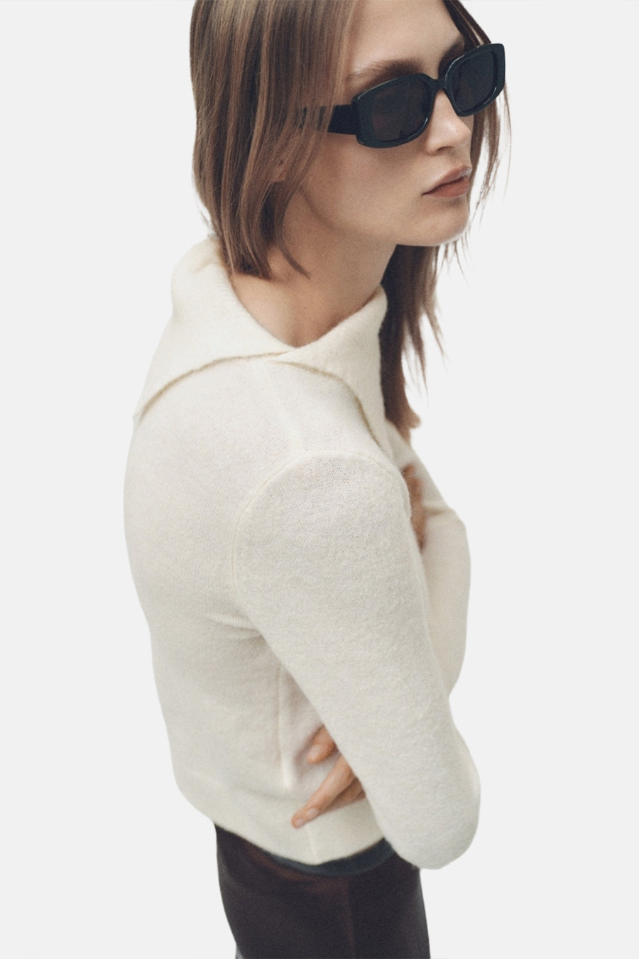 Pull à col roulé - Écru - MANGO