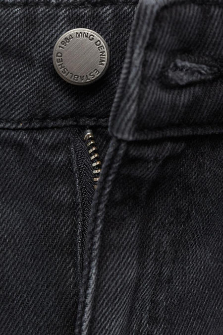 Jeans wide Black denim - MANGO