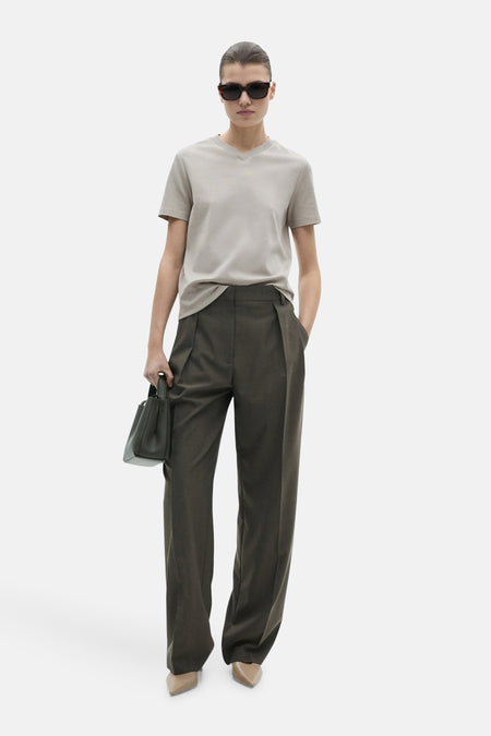 Top uni manche courte Brun - Mango
